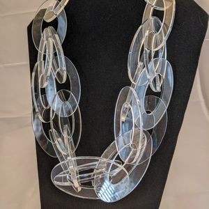 Clear Lucite Link Necklace